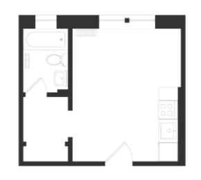  Floor Plan One Room Flat