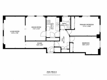 a floor plan of a home with bedrooms and baths