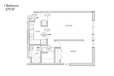 Floor Plan  One Bedroom