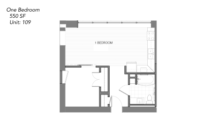 Floor Plan  One Bedroom - Handicap