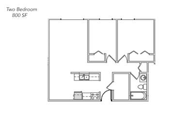 Floor Plan  Two Bedroom