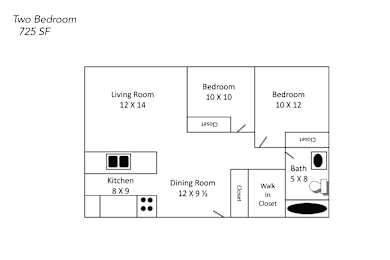Floor Plan  Two Bedroom