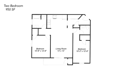 Floor Plan  Two Bedroom