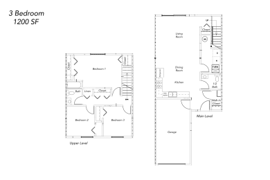 Floor Plan  3 Bedroom - Market Rate