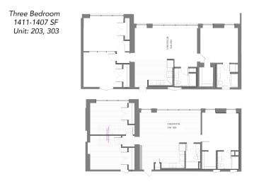 Floor Plan  Three Bedroom