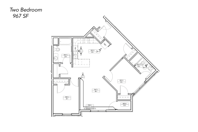 Floor Plan  Two Bedroom, Two Bathroom
