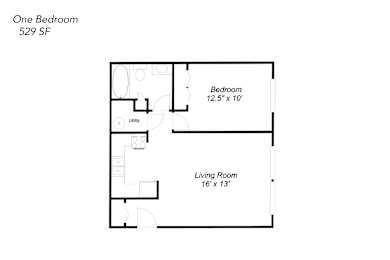Floor Plan  One Bedroom
