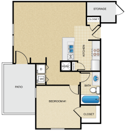 1 bedroom, 1 bathroom at  Wade Crossing Apartment Homes , Frisco