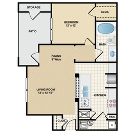 1 bedroom, 1 bathroom  at Stonepost Ranch, Overland Park, 66221