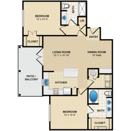 2 bedroom, 2 bathroom at Avignon Apartment Homes, Olathe, KS, 66062