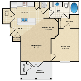 1 bedroom, 1 bathroom at Avignon Apartment Homes, Olathe