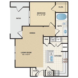 1 bedroom, 1 bathroom  at Stonepost Ranch, Overland Park, 66221