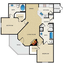 2 bedroom, 2 bathroom A at Wade Crossing Apartment Homes , Frisco, Texas,TX