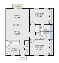 a floor plan of a house showing the living room and dining room