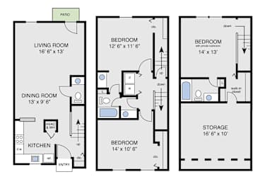 floor plan of a 1 story house with a garage and a living room