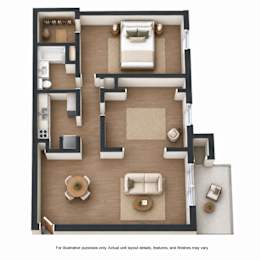 1 Bedroom, 1 Bathroom apartment at The Palms in Virginia Beach, VA