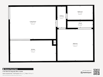  Floor Plan 1 Bed 1 Bath