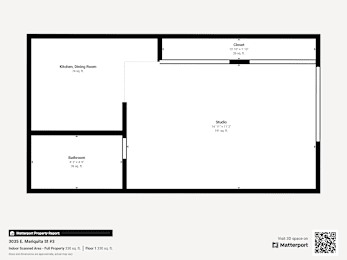 a schematic diagram of a room with a window and a door