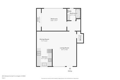 A floor plan of a 400 S Maryland Apt showing the layout of the rooms.