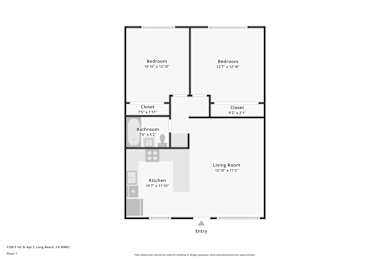 A floor plan for a property located at 12601 N. Apl. Long Beach, CA 90802.