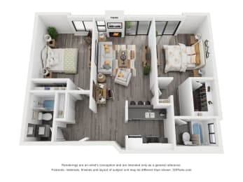  Floor Plan 2x2