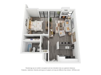  Floor Plan 1x1
