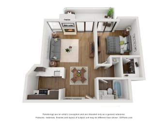  Floor Plan 1x1