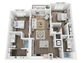 2 bedroom floorplan