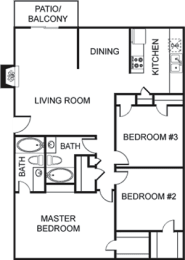 a floor plan of a house with a bedroom and a living room