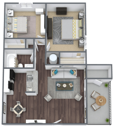 a floor plan of a 1 bedroom apartment at the carillon in miami