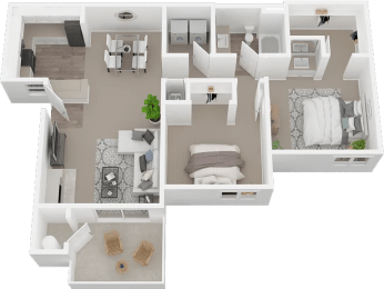 Sutter Ridge Apartments 2 Bedroom Floorplan