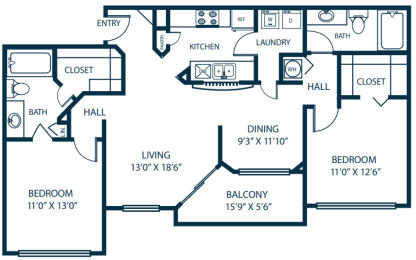 a blueprint of a floor plan of a house with a bedroom and a living room