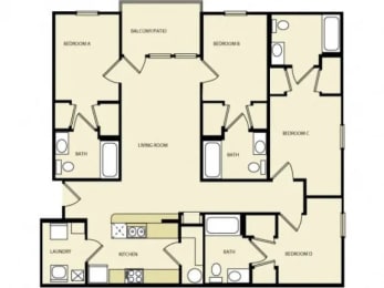  Floor Plan 4x4