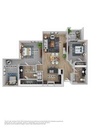 A diagram of a house layout with rooms labeled.
