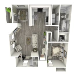 our apartments have a spacious living room with a fireplace