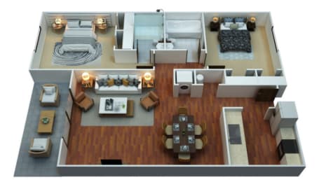  Floor Plan B1D