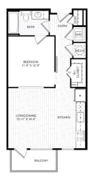a floor plan of a small house with a garage