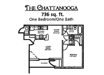 the chattanooga floor plans one bedroom one bath