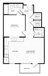 a floor plan of a small house with a garage