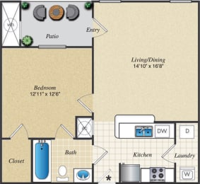A1L Floor Plan  | Parmer Place in Austin