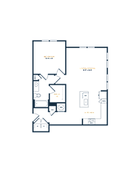 A floor plan of a house with labeled rooms.