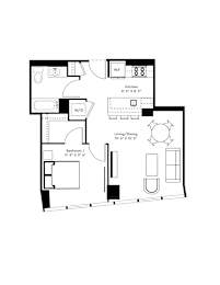 A floor plan of a house with a living room, dining room, kitchen, bedroom, and bathroom.