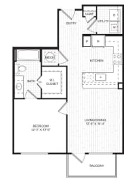 a floor plan of a small house with a garage