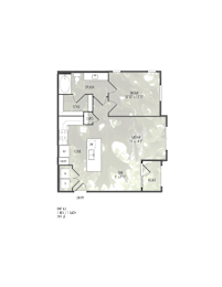A floor plan of a house with labeled rooms such as "Kitchen" and "Bathroom".