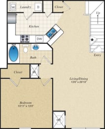 A3U Floor Plan  | Parmer Place in Austin