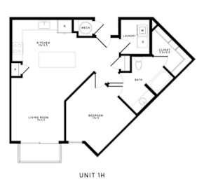A black and white diagram of a house layout with labeled rooms.