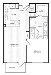 a floor plan of a small house with a garage