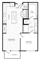 a floor plan of a small house with a garage