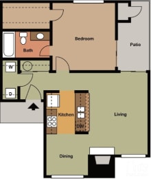 thin line drawing of a house with bedrooms and a living room