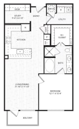 a floor plan of a small house with a garage